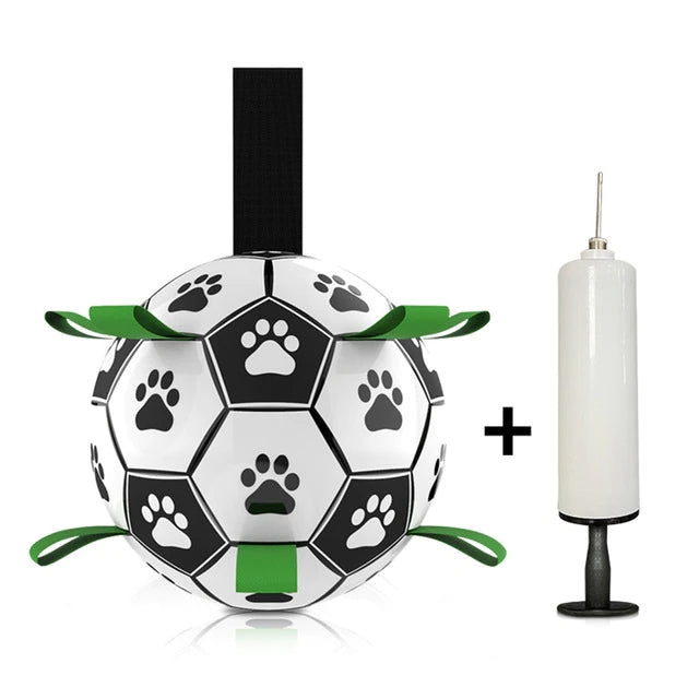 UnivSale - Dog Toys, Interactive Pet Soccer Toy with Handles, Outdoor Dog Training 