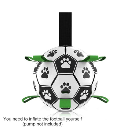 UnivSale - Dog Toys, Interactive Pet Soccer Toy with Handles, Outdoor Dog Training 